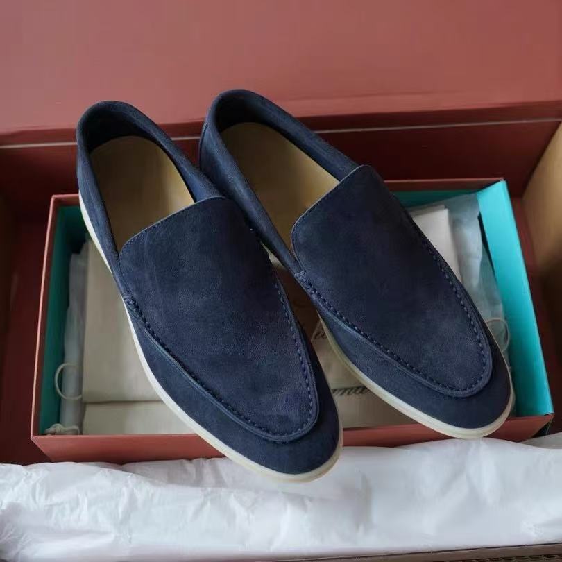 [Top Channel] 2025 New Lp Loafers Men's Suede Slip-On Loafers Moccasins Men's Large Size