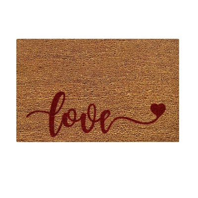 Avtomobil döşəmə paspasları — Entrance, Non-Slip, Water-Absorbent, Dirt-Resistant, Wear-Resistant - red-heart-4060cm-crystal-velvet