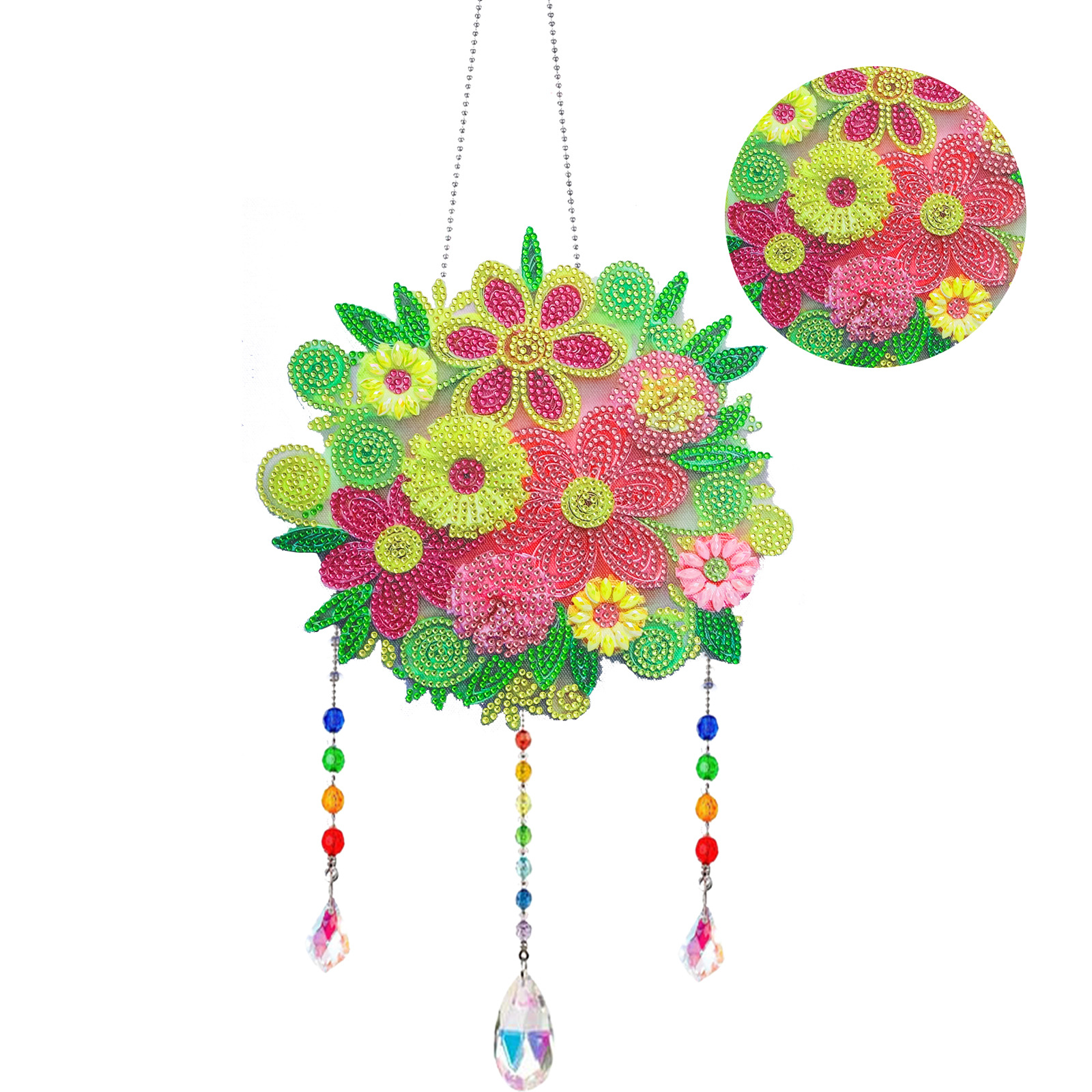 Diamante pintura Amazon transfronteriza DIY adornos de Navidad marca llena de diamantes 5d cristal mariposa diamante pintura viento carillones Decoración