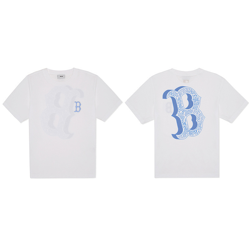 韓国新作MLBバックロゴ大プリントNY半袖Tシャツ男女兼用刺繍カジュアル半袖|undefined