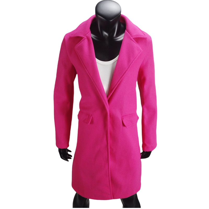 Damen Wollmantel Für Herbst Und Winter Cardigan Mit Einem Knopf_voghion.com