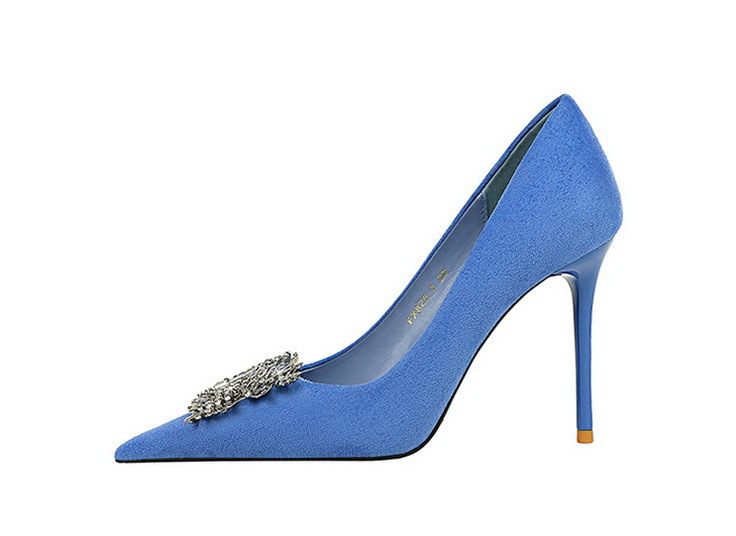 Women's Shoes banquet high heels stiletto women's shoes suede shallow mouth pointed metal butterfly rhinestone single shoes_voghion.com