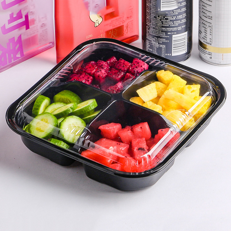 Caja de embalaje de plástico de alimentos caja de corte de fruta fresca caja de embalaje de frutas y verduras caja de corte de frutas caja de comida fresca caja de comida para llevar para mascotas