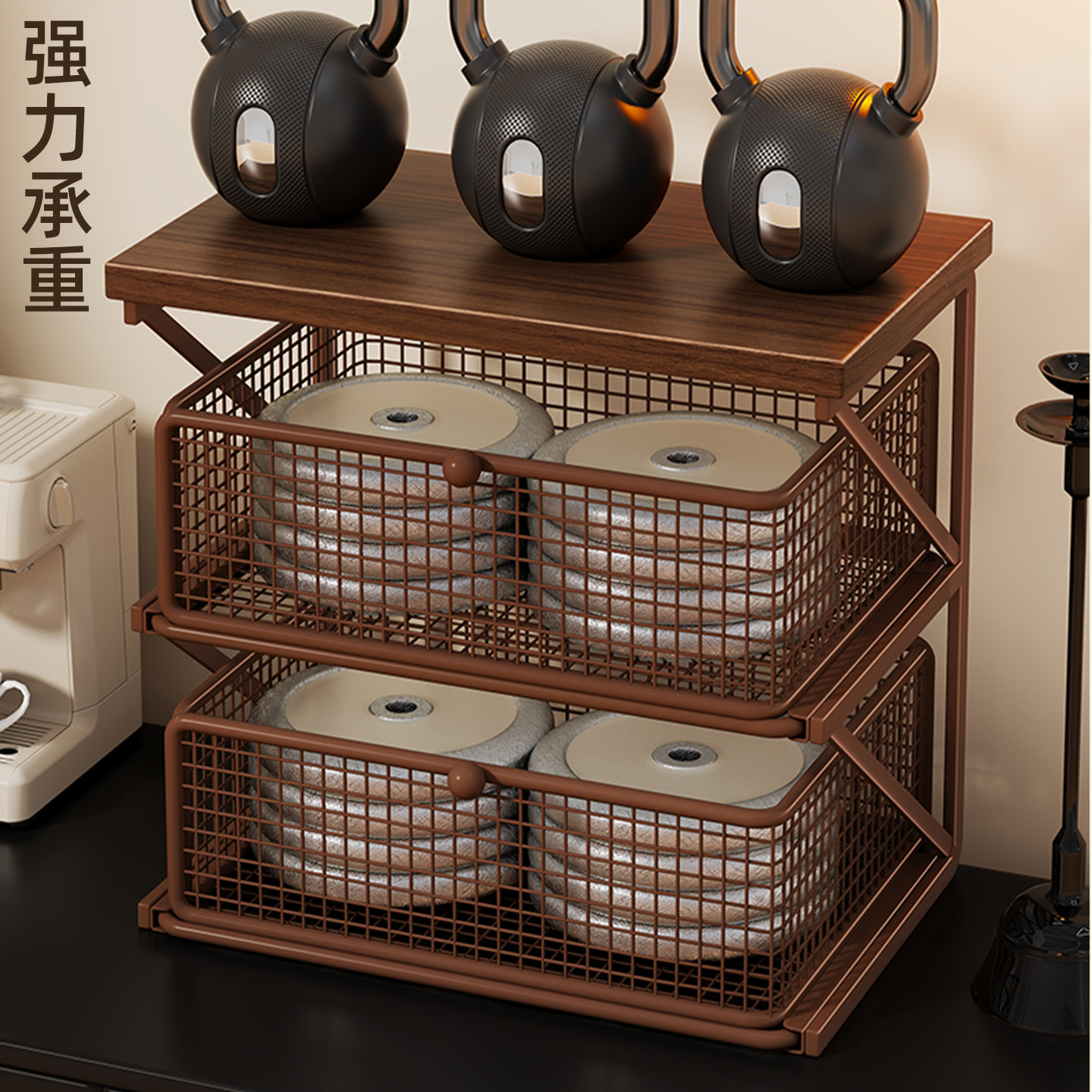 Estante Organizador de Tazas de Café para Escritorio y Cocina