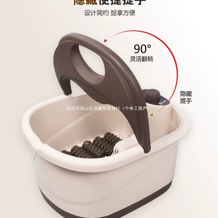 Massage footben Household portable automatic constant temperature roller bubble feet health heat heating, wash feet soak barrel