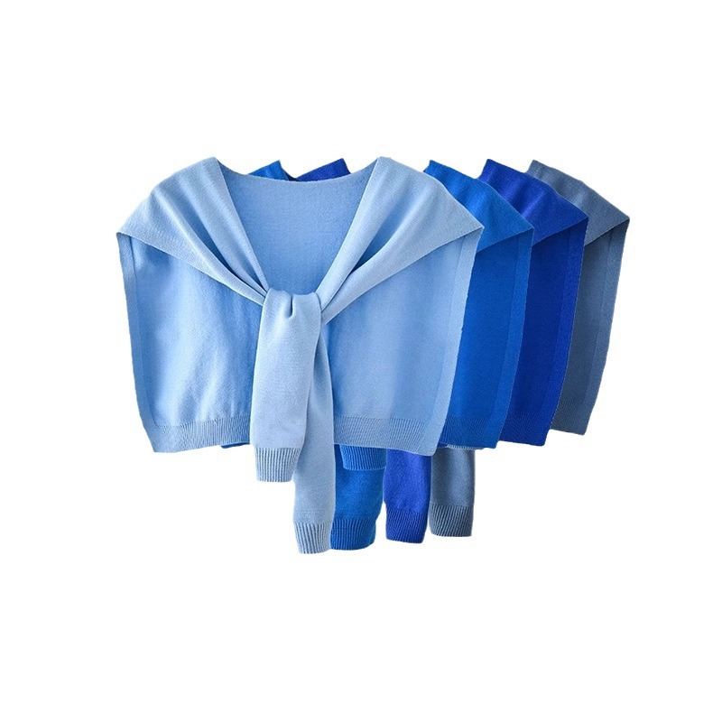 Pequeña capa de punto para mujeres de verano con primavera y otoño nuevo cardigan protector solar hombro delgado capa roja elegante