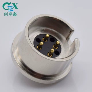 4pin卡槽磁吸连接器厂家 美容仪皮肤测试磁吸充电信号传输公母座