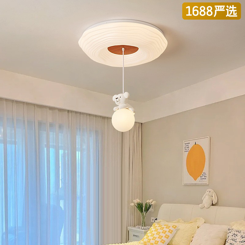 [Estrictamente seleccionado] techo de la habitación de los niños, moderno y simple 2025, nueva lámpara de habitación de oso lindo de dibujos animados creativos