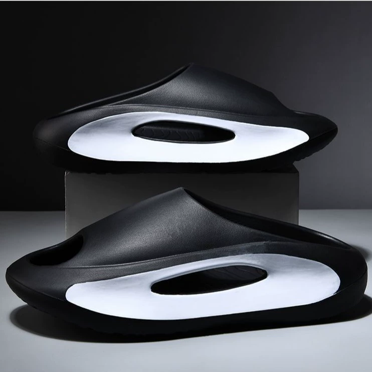 Летние пляжные шлепанцы Yeezy, женские уличные сандалии, парные, на толстой подошве из ЭВА, домашние, дышащие, удобные, в парном стиле