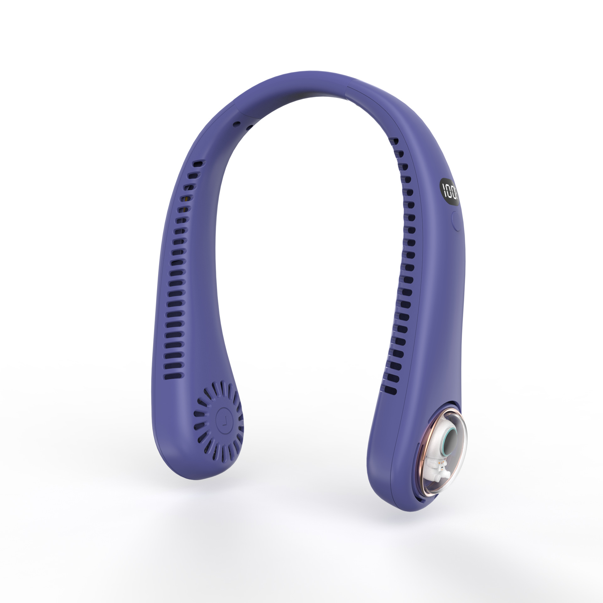 Ventilador pequeño con cuello colgante cuidadosamente seleccionado, potente sin hojas, silencioso, portátil, ligero, ajuste de tres velocidades, enfriamiento, ventilador con cuello colgante sin hojas