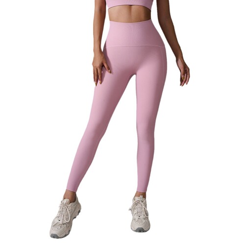 Pure Color Tight Fitting Pants for Cross-Border Shopping, No Embarrassing Line, High-Waisted and Buttock Lifting, Long Pants Lulu High-Elastic Sports Yoga Pants