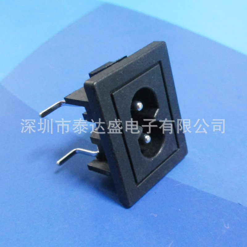 橱柜灯用大面板8字尾插口31*24卡位2.0实心铜阻燃料8字AC插座LH-8