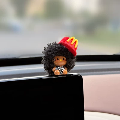 Car ornaments, Car Ornaments Kitty Car - seamless-installation-and-free-film-black-afro-kt