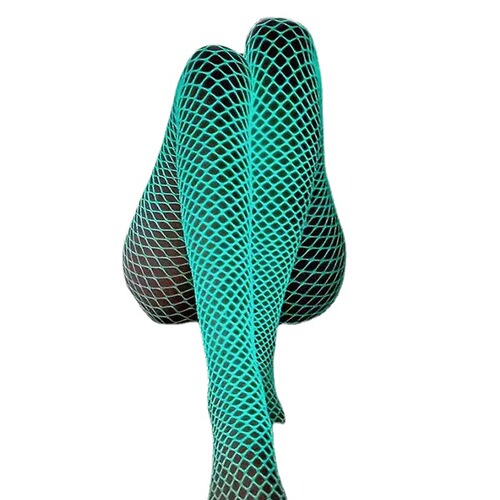 Glow-in-the-dark mesh stockings, glowing bodysuit, sexy cool luminous tights, reflective pantyhose, hollow-out sexy leggings