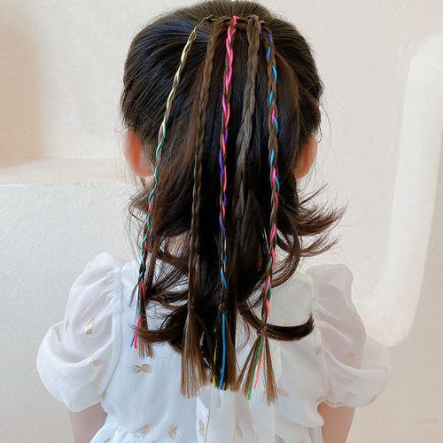 Hair accessories for girls, children, little girls, braided hair styles, princess baby hair clips, colorful braided hair ties for girls