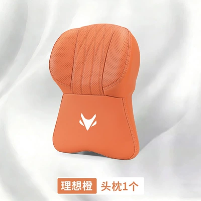 Extreme Fox Alpha S5/T5 Koala S5 V9 Beta S3/T1/T6/T Car Headrest Neck Pillow Lumbar Support (Headrest) - extreme-fox-logo-large-memory-foam-headrest-ideal-orange-1-piece