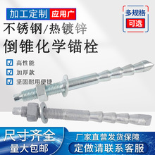 航宇304不锈钢316化学锚栓倒锥化学膨胀螺栓热镀锌M10M12出口伊朗
