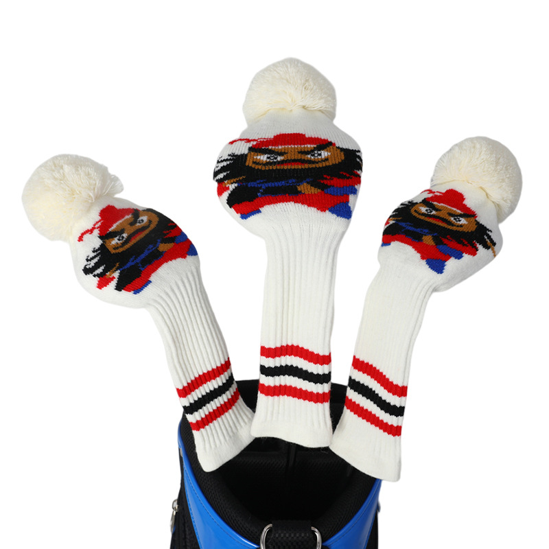 Cubierta de club de golf de punto cubierta de madera cubierta de tapa cubierta de club de golf cubierta de club de dibujos animados