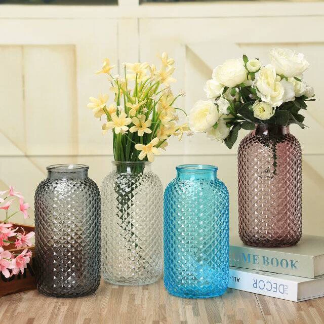 Новая прозрачная витражная ваза в европейском стиле в стиле ретро, предметы интерьера, ваза для гидропонных цветов