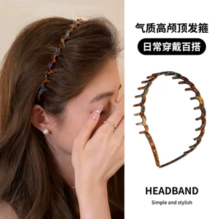 波浪发箍女款2026新款高颅顶洗脸不勒头醋酸发卡头箍头饰防滑发饰