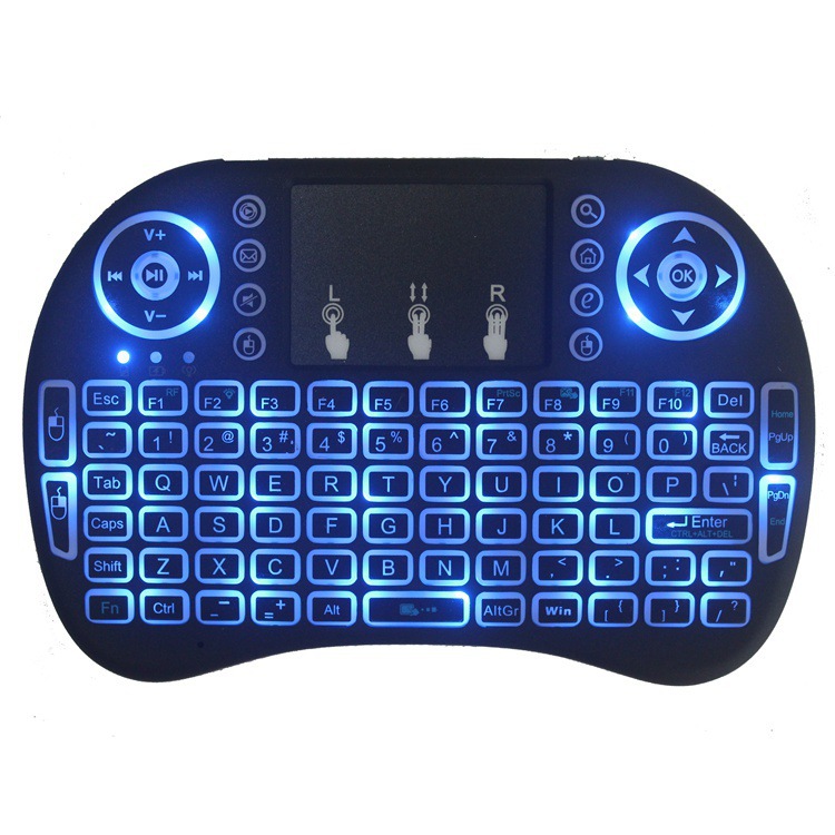I8 teclado mini teclado de litio retroiluminado de tres colores I8 MX3 C120 G10 mini keyboard