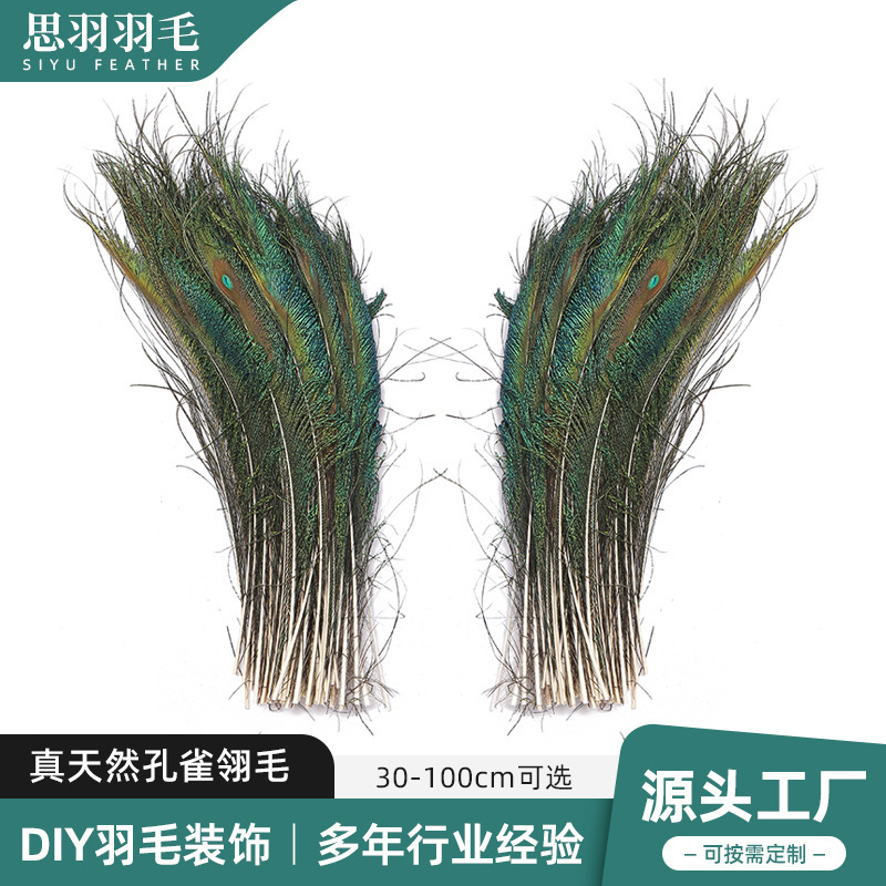 Cross-border in stock supply peacock edge hair peacock edge feather 30-100cm vase stage performance home decoration
