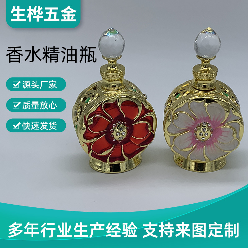 玫瑰花图现货批发中东迪拜风情款香水瓶沙漠花香精瓶空瓶厂家批发