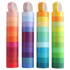 Yida factory wholesale Amazon cross-border solid color and paper tape, colorful and paper tape 15MM 48 colors