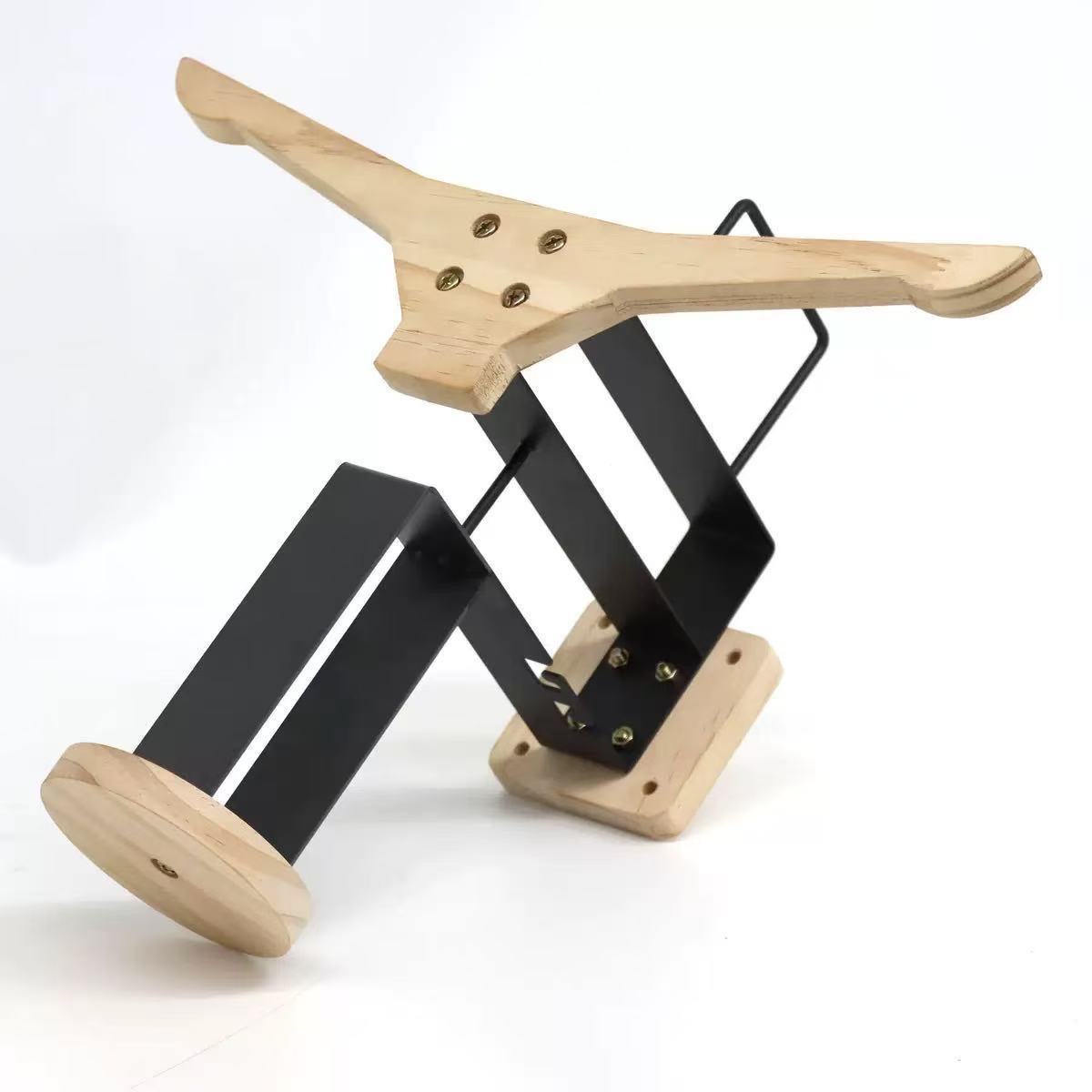 Multifunctional Wooden Helmet Holder Motorcycle Riding Gear Storage Rack Wall-Mounted Home Equipment Display Rack