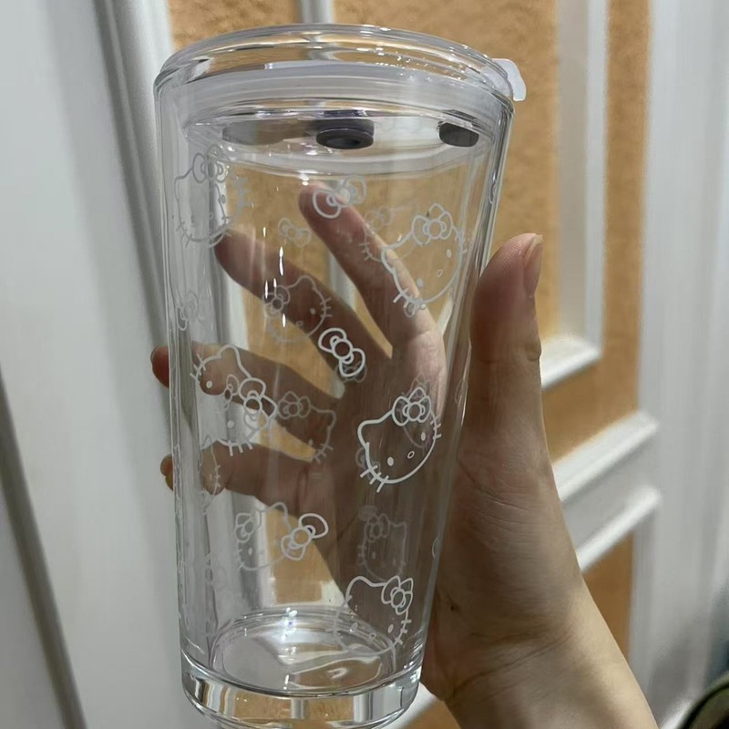 kt ガラス水出しカップコーヒーカップ高価値ガールウォーターカップ夏の飲料カップデザートカップオートミールカップ|undefined