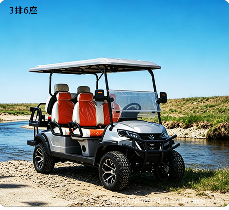 Electric Golf Cart Sightseeing Vehicle 2-10 Seats for Tourist Attractions, Parks, Hotels, Property Tours, and Beach Use