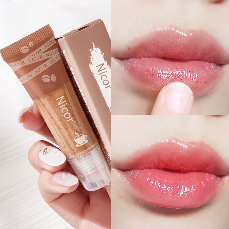 Nicor coffee Lips Frosting cream Exfoliator Exfoliating Desalination moist Moisture nursing Lipstick
