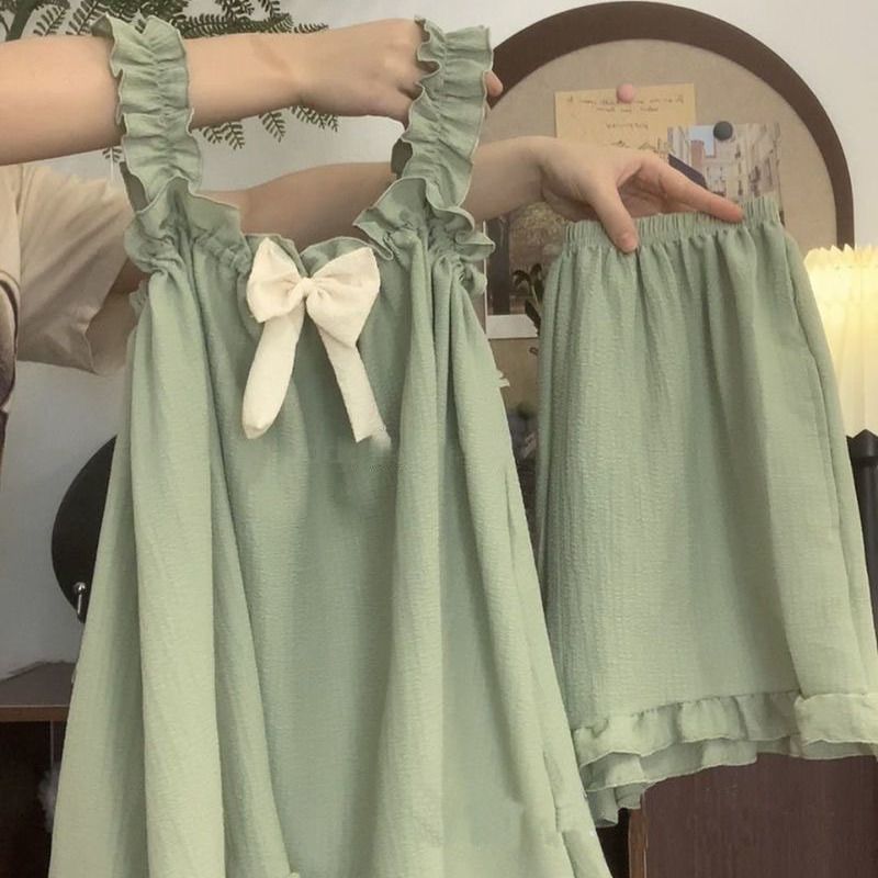 7882 그린[서스펜더 쇼츠]슈트