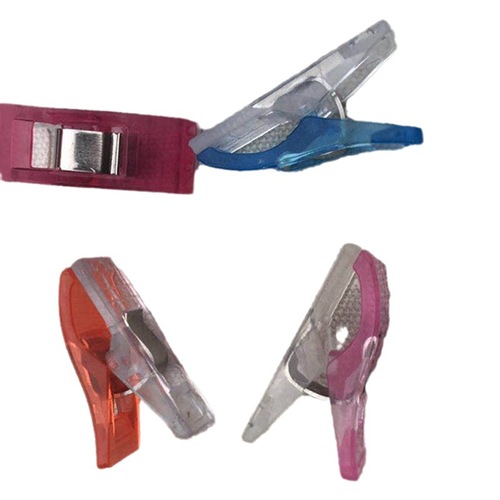 Factory direct sales plastic hemming clip, ax clip, plastic small clip, sewing positioning clip, color