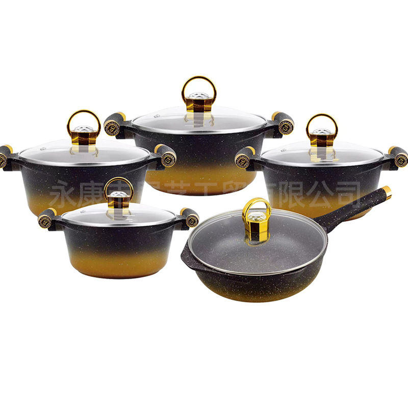 Comercio exterior transfronterizo no pegajoso set de utensilios de cocina de 10 piezas set de utensilios de cocina no pegajoso se