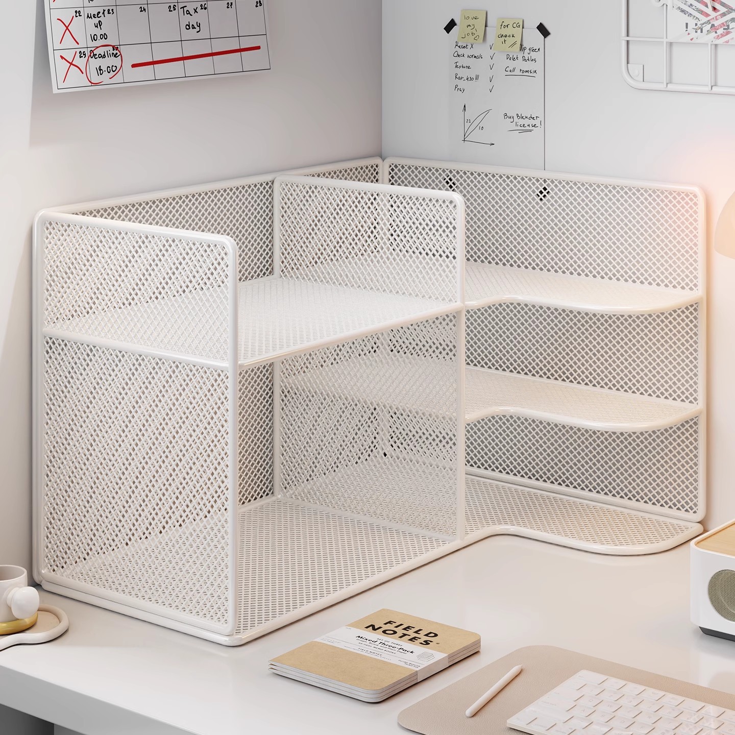 Corner Bookshelf Desktop Storage Rack Student Dormitory Desk Bookcase Home Desk Book Storage Rack Simple Cabinet