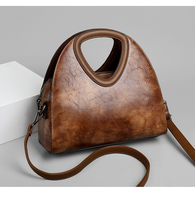 Bag women's bag retro handbag fashion trendy large capacity shoulder messenger bag_voghion.com