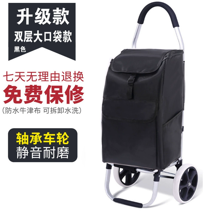 Lightweight foldable shopping trolley with wheels for carrying upstairs, handy for errands, groceries, or deliveries