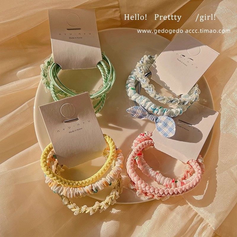 Cuerdas de cabeza de color para niños de alta elasticidad y correa de goma duradera para niñas pequeñas no lastiman anillo de cabello de cabello de alto valor de caballo tocado