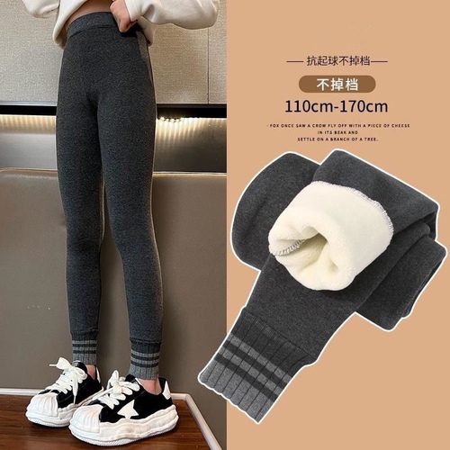 Girls' Fleece-Lined, Thickened, Fashionable Pants—Children's Outerwear, One-Piece Fleece Pants for Baby Girls, Warm Pants for Older Children—Autumn and Winter