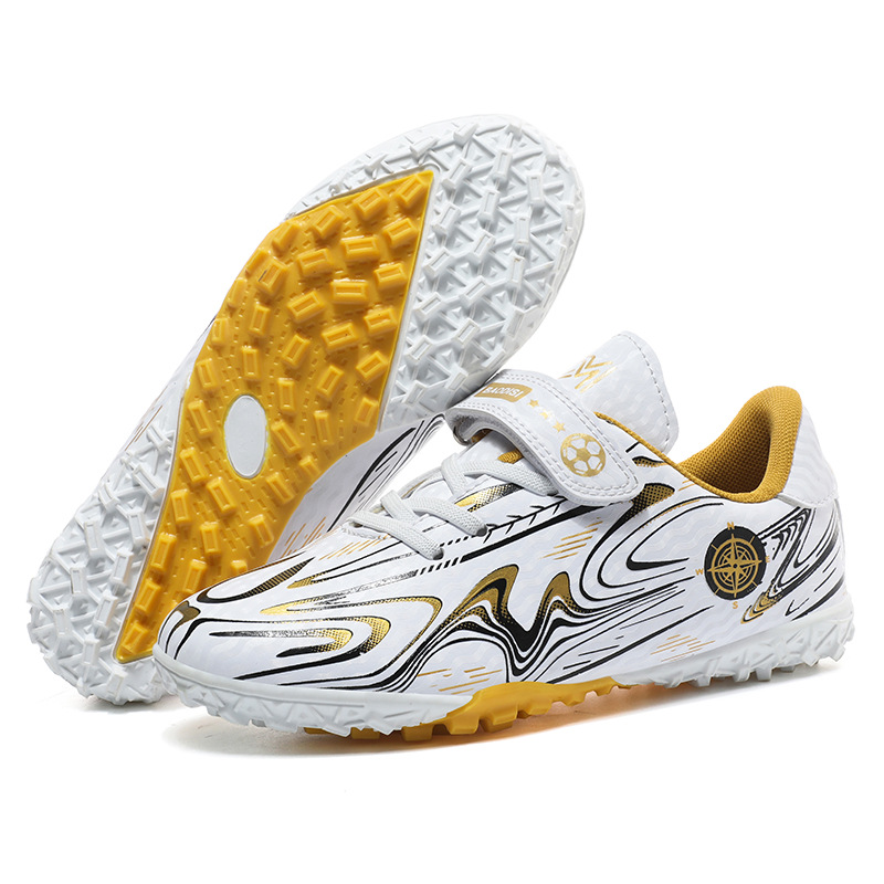 Nuevos zapatos de fútbol para niños con hierba larga transfronteriza Velcro deportes Velcro transfronterizo para jóvenes estudiantes