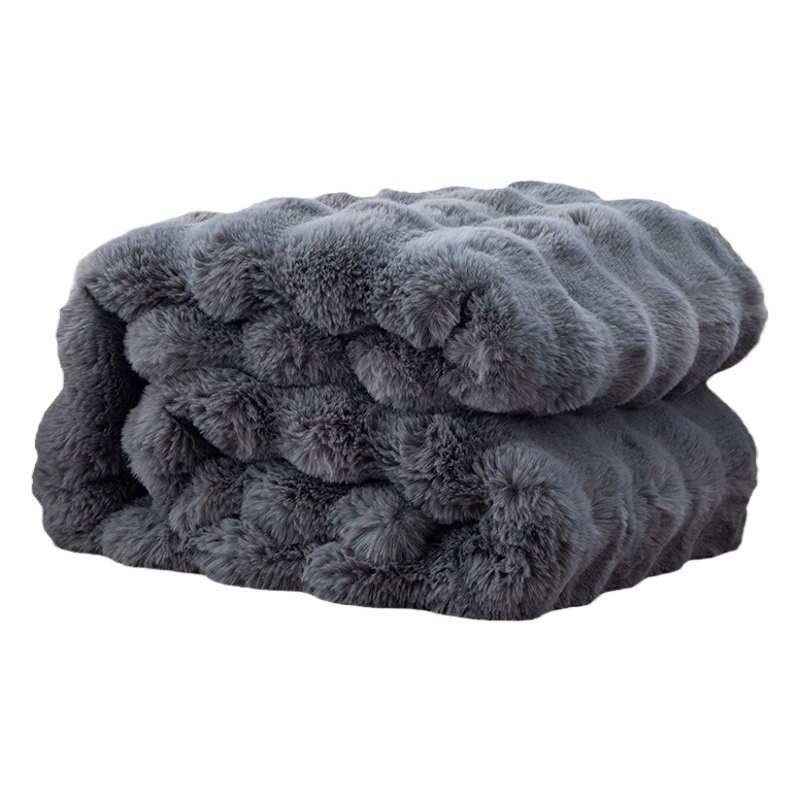Утолщенное теплое пузырчатое одеяло из кроличьего меха одеяло для дивана Four Seasons одеяло для кондиционирования воздуха офисное одеяло для сна оптом