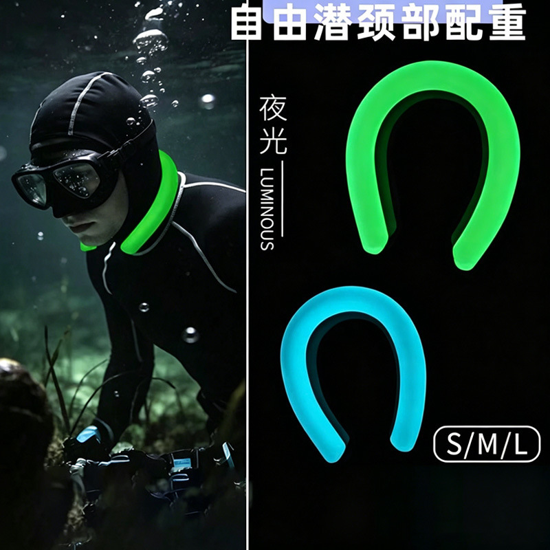 New Multi-Specification Free Diving Neck Weight Belt with Bendable Rubber-Coated Neck Strap for Swimming and Diving Training Equipment New Multi-Specification Free Diving Neck Weight Belt with Bendable Rubber-Coated Neck Strap for Swimming and Diving Training Equipment