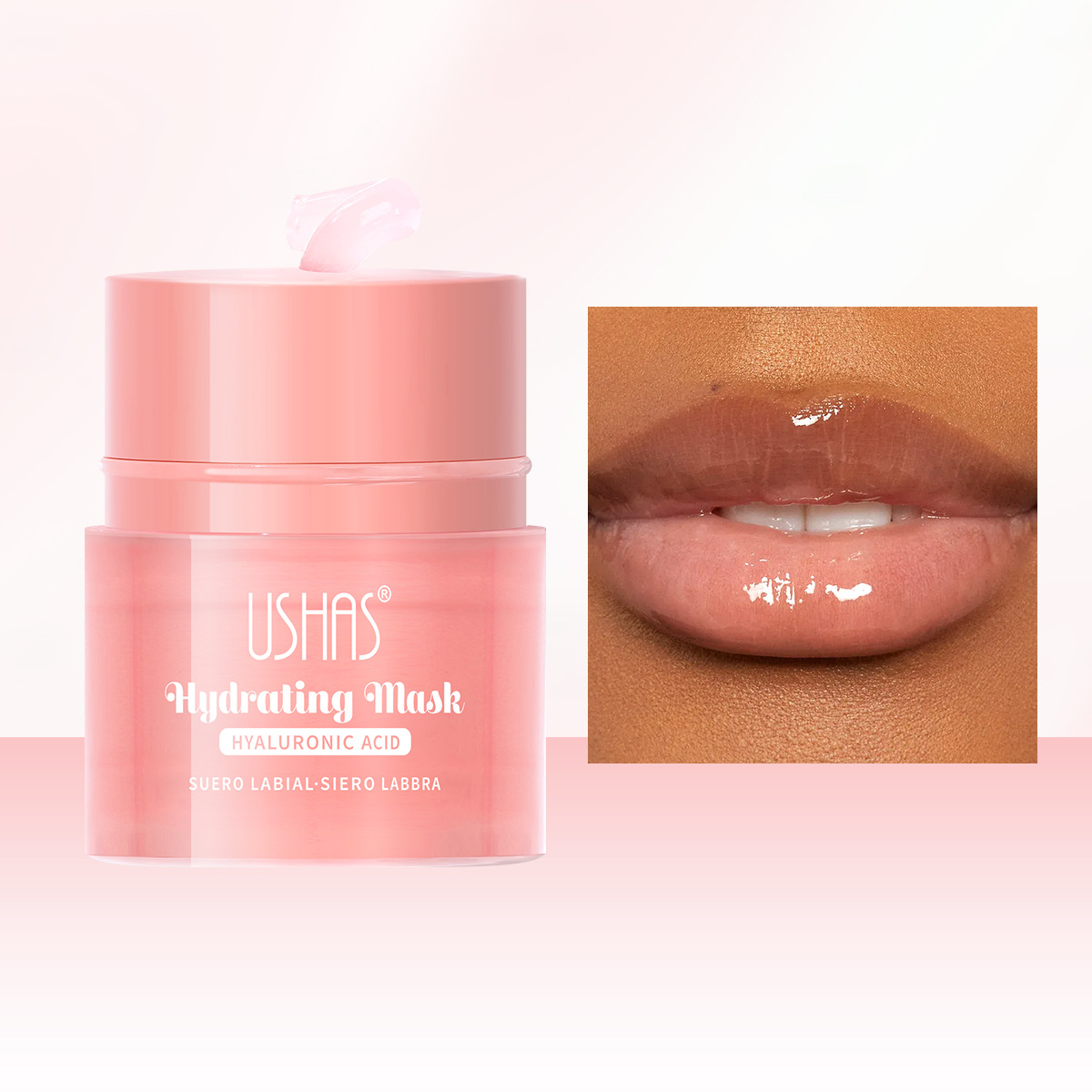 USHAS Europa y los Estados Unidos máscara labial de punto transfronteriza hidratante a largo plazo para humedecer los labios desvanecer el bálsamo labial UC082