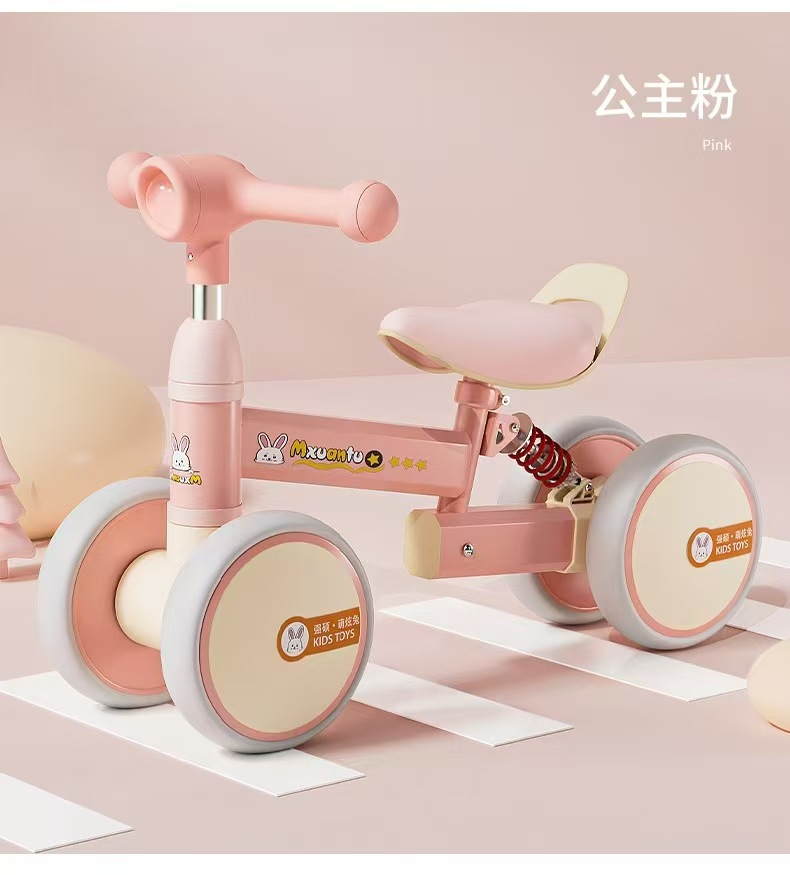 Bicicleta de equilibrio con amortiguación para niños de 1 a 3 a 6 años, patinete de dos ruedas para niños pequeños, andador para bebés, patinete deslizante para niños.