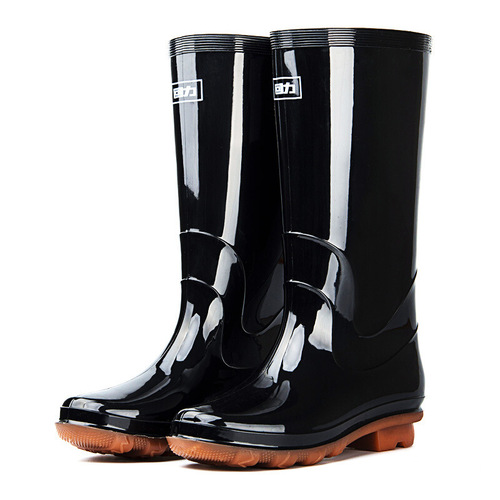 Pull back 513 women's high-top rain boots non-slip wear-resistant rain boots solid color simple non-slip labor protection water shoes work rain boots