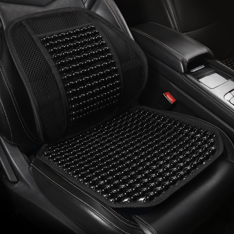 Massage Backrest Cushion | Qìchē Cool pad - square-cushion-lumbar-support-black