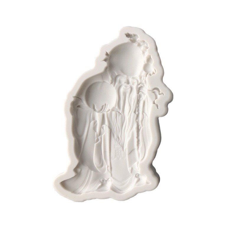 Celebración de cumpleaños hadas melocotón ancianos silicona molde fondant cake chocolate Decoración Accesorios arcilla suave cerámica hecha a mano