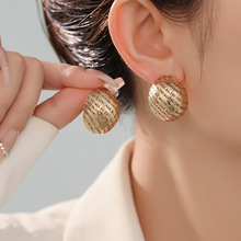 新款古罗马复古夸张耳环女欧美古风设计文艺耳钉S925银针耳饰批发