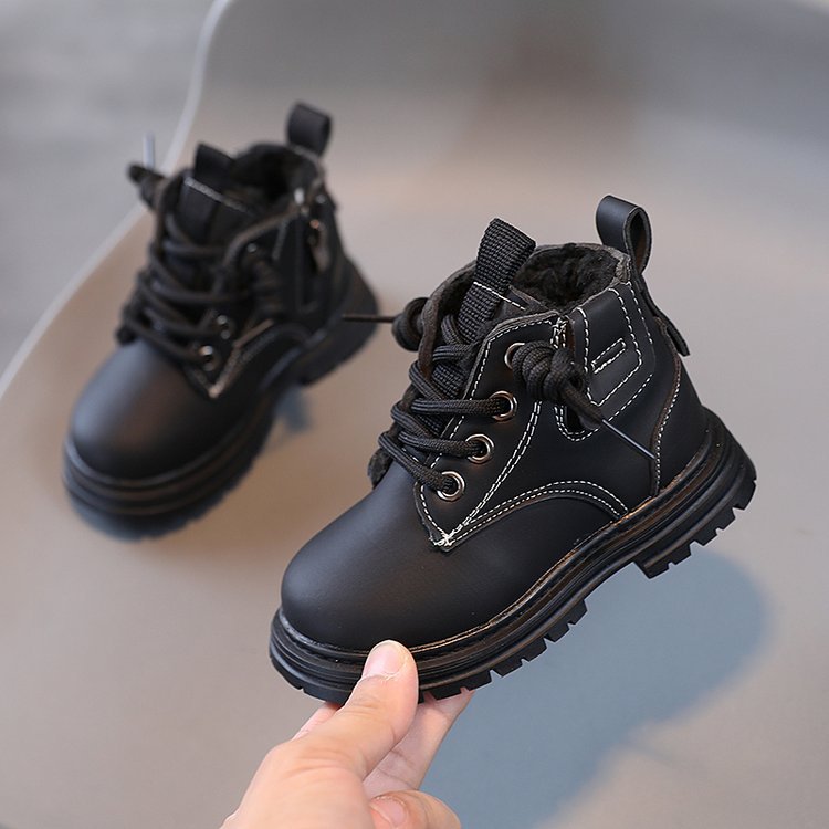 Kinder Martin Stiefel 2023 Herbst Neue Jungen Englischen Stil Schwarze Kurze Stiefel Kleine Gelbe Stiefel für Mädchen_voghion.com